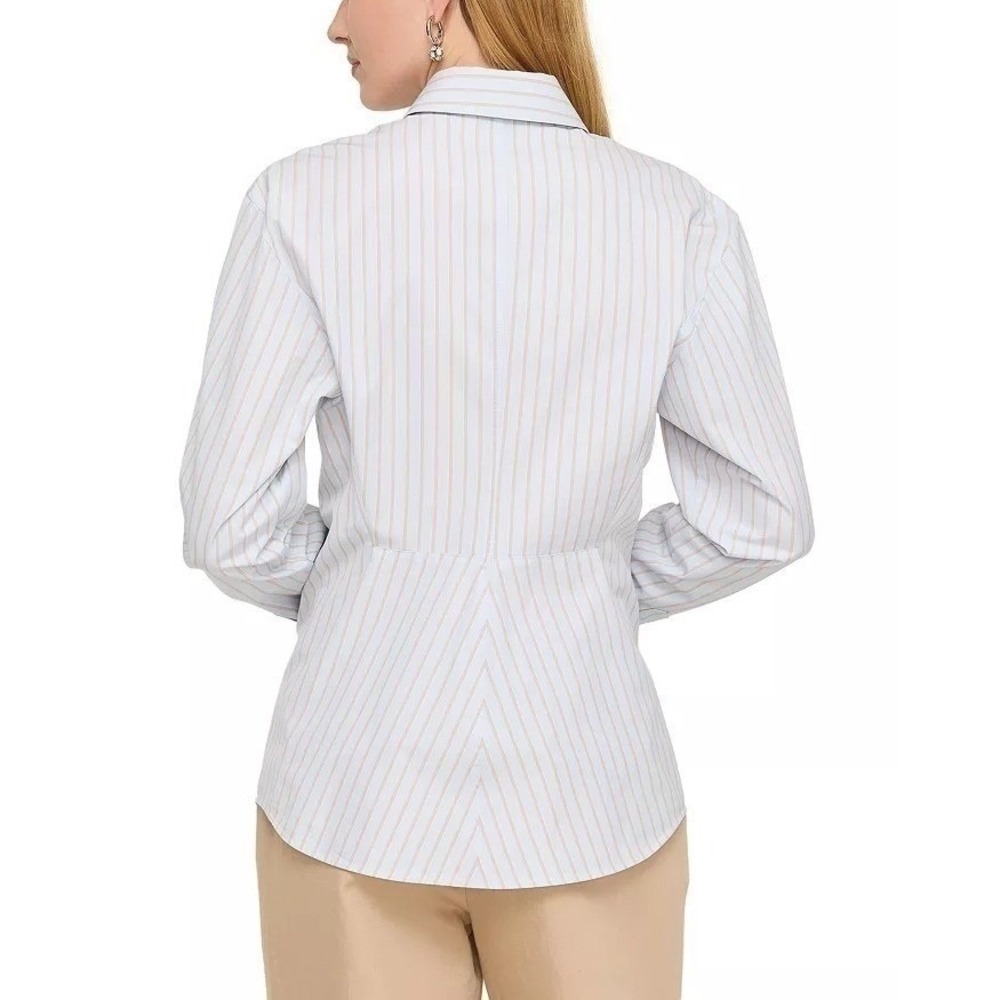 BNWT Lafayette 148 New York Aurora Premium Tailored Poplin Blouse, Reg $798 - Picture 7 of 15